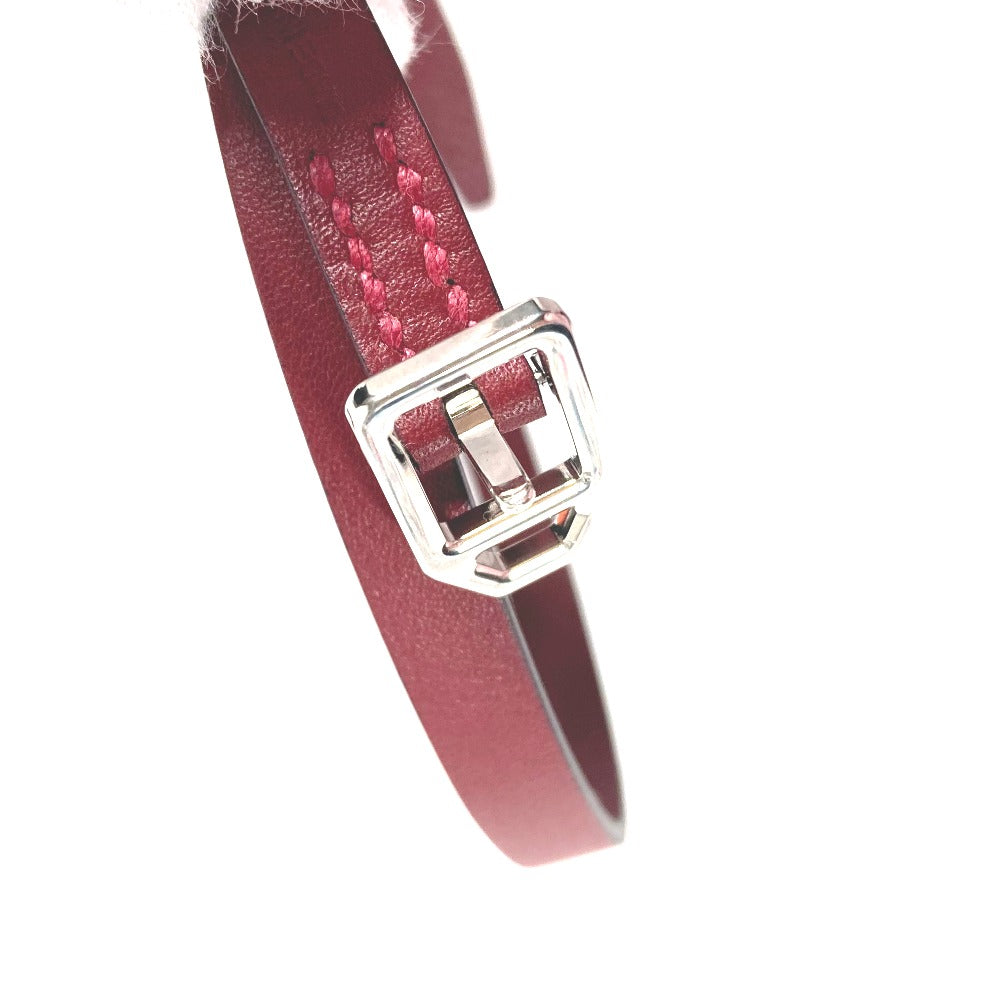 HERMES bracelet leather Brown Bracelet Paddock Double Tour Women  d