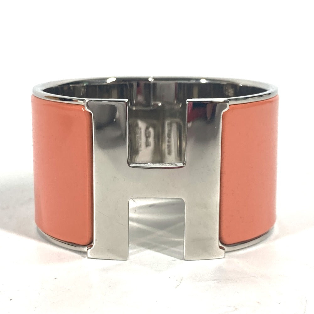 HERMES Bangle metal Orange xSilver Accessories Click Clack XL Women  d