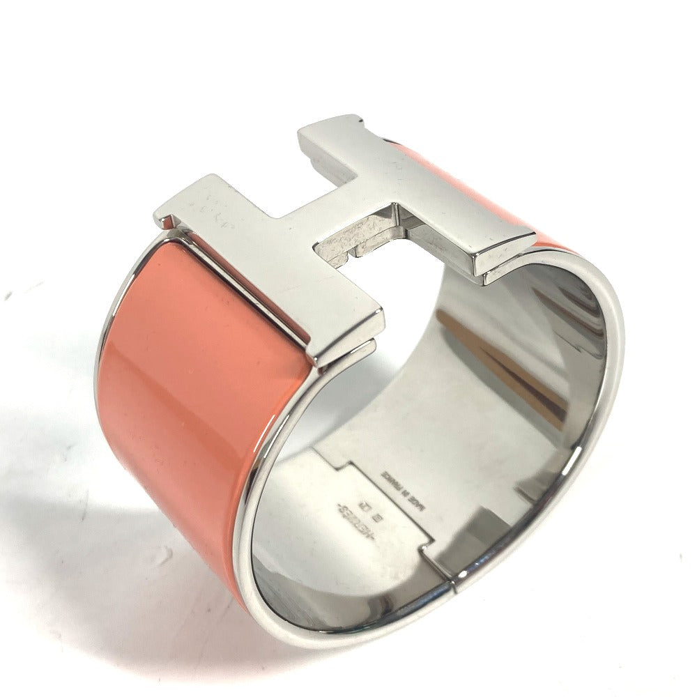HERMES Bangle metal Orange xSilver Accessories Click Clack XL Women  d