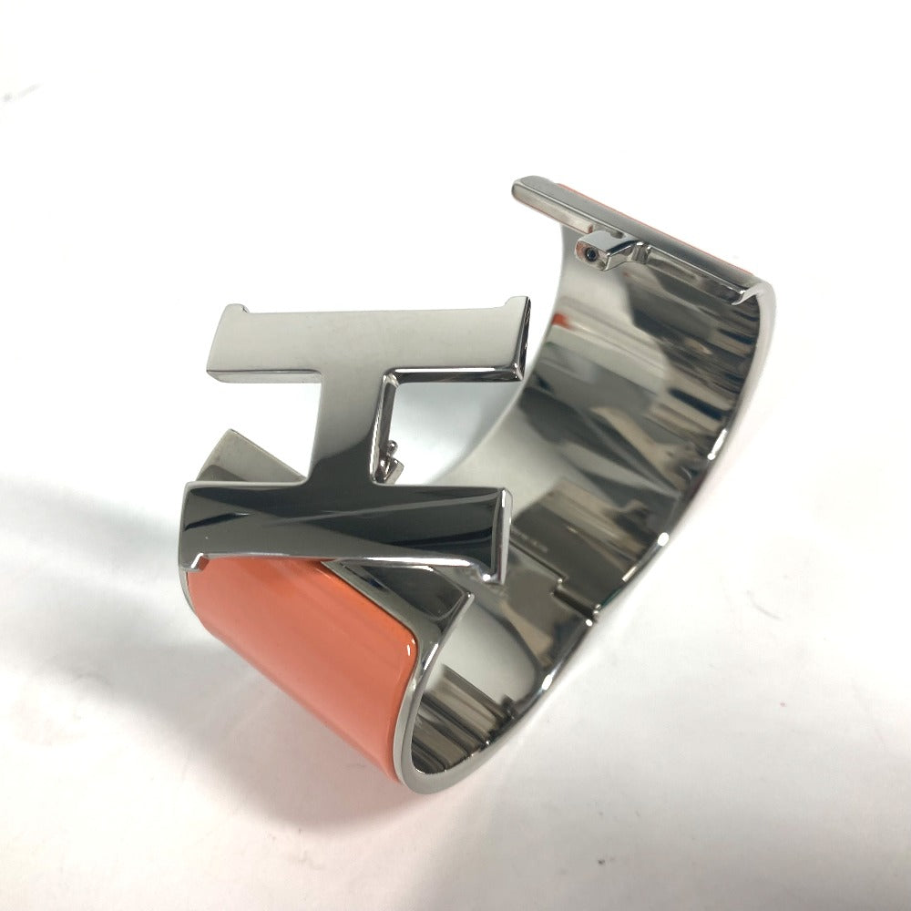 HERMES Bangle metal Orange xSilver Accessories Click Clack XL Women  d