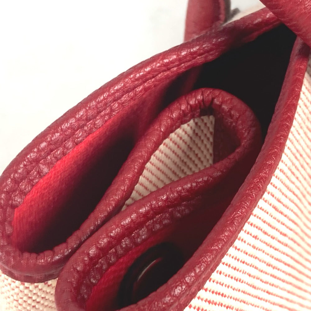 HERMES Tote Bag Toile H, Negonda Red type Shoulder Bag Shoulder Bag Garden party PM Women  d