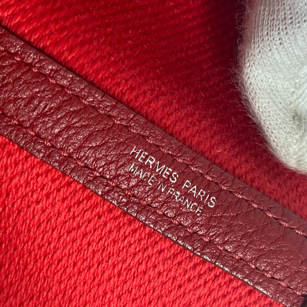 HERMES Tote Bag Toile H, Negonda Red type Shoulder Bag Shoulder Bag Garden party PM Women  d