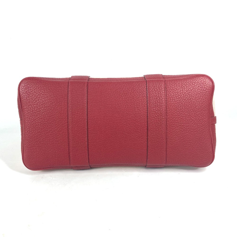 HERMES Tote Bag Toile H, Negonda Red type Shoulder Bag Shoulder Bag Garden party PM Women  d