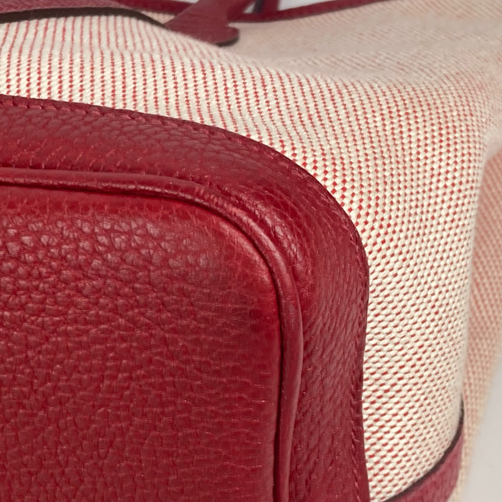 HERMES Tote Bag Toile H, Negonda Red type Shoulder Bag Shoulder Bag Garden party PM Women  d