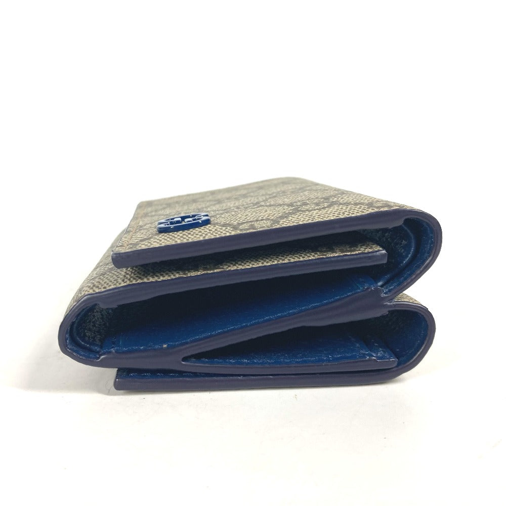 GUCCI Trifold wallet 769225 GG Supreme Canvas Beige x blue GG Supreme GG details mens