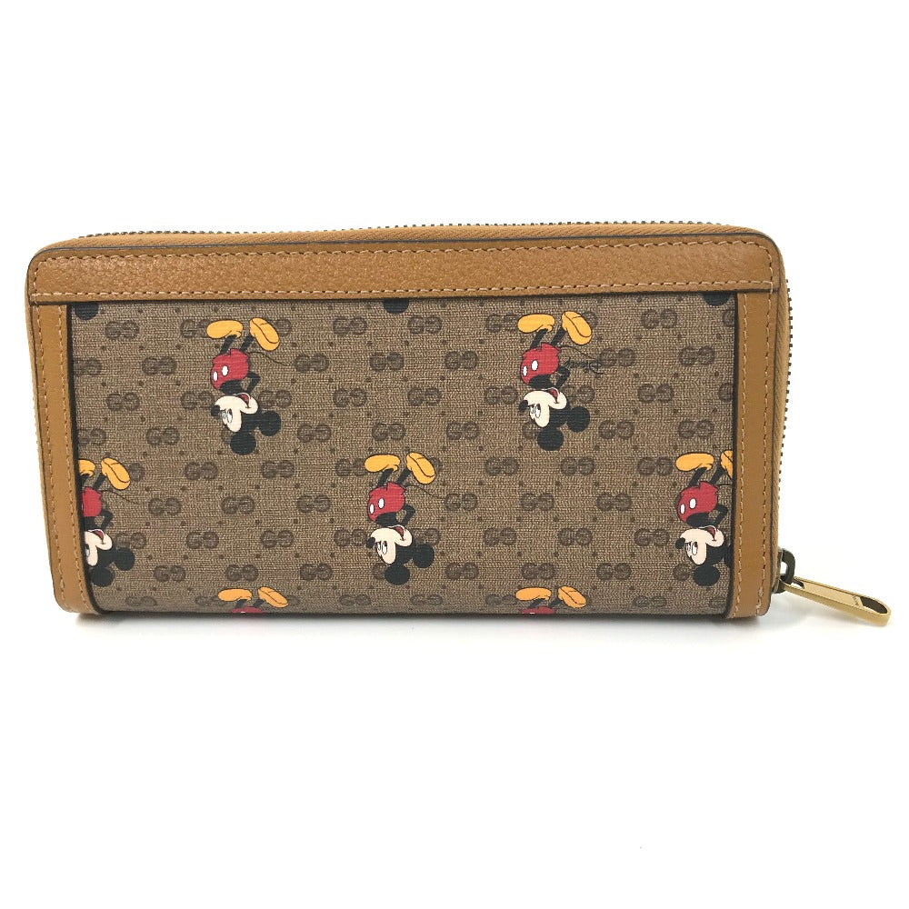 GUCCI Long Wallet Purse 602532 GG Supreme Canvas Beige x brown Mini GG Supreme DISNEY Collaboration Mickey Mo  Women