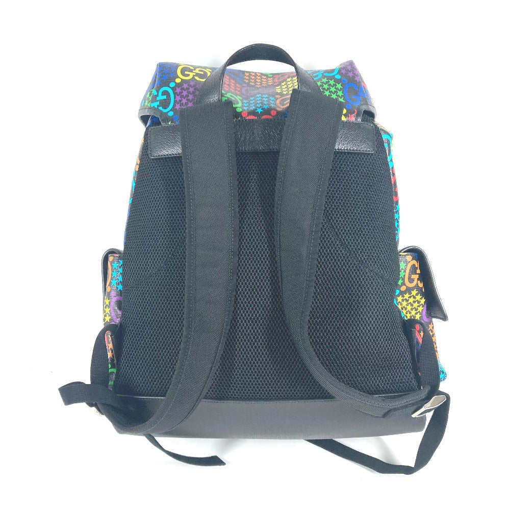 GUCCI Backpack 598140 PVC black psychedelic logo mens