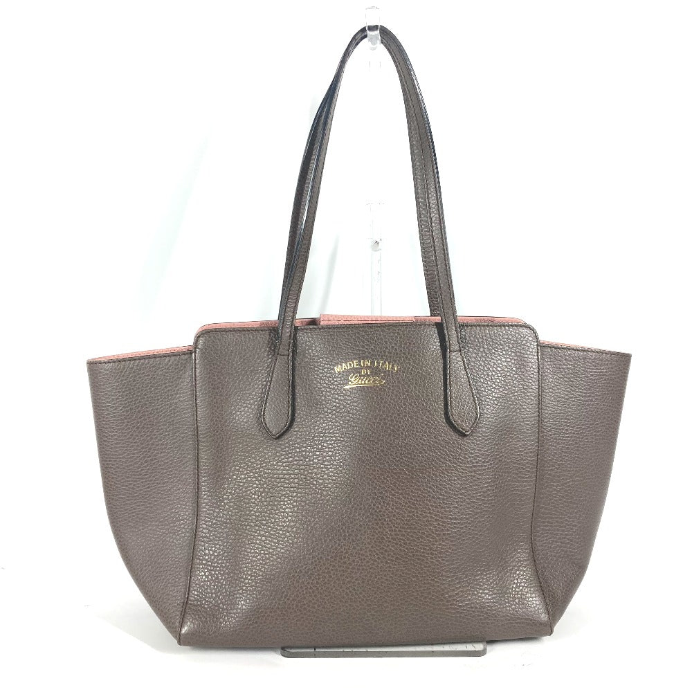 GUCCI Shoulder Bag 354408 leather gray logo Women