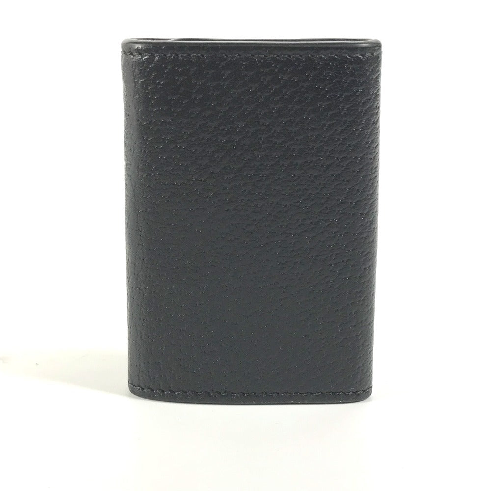 GUCCI Key case Key holder  523633 leather black logo BEE mens