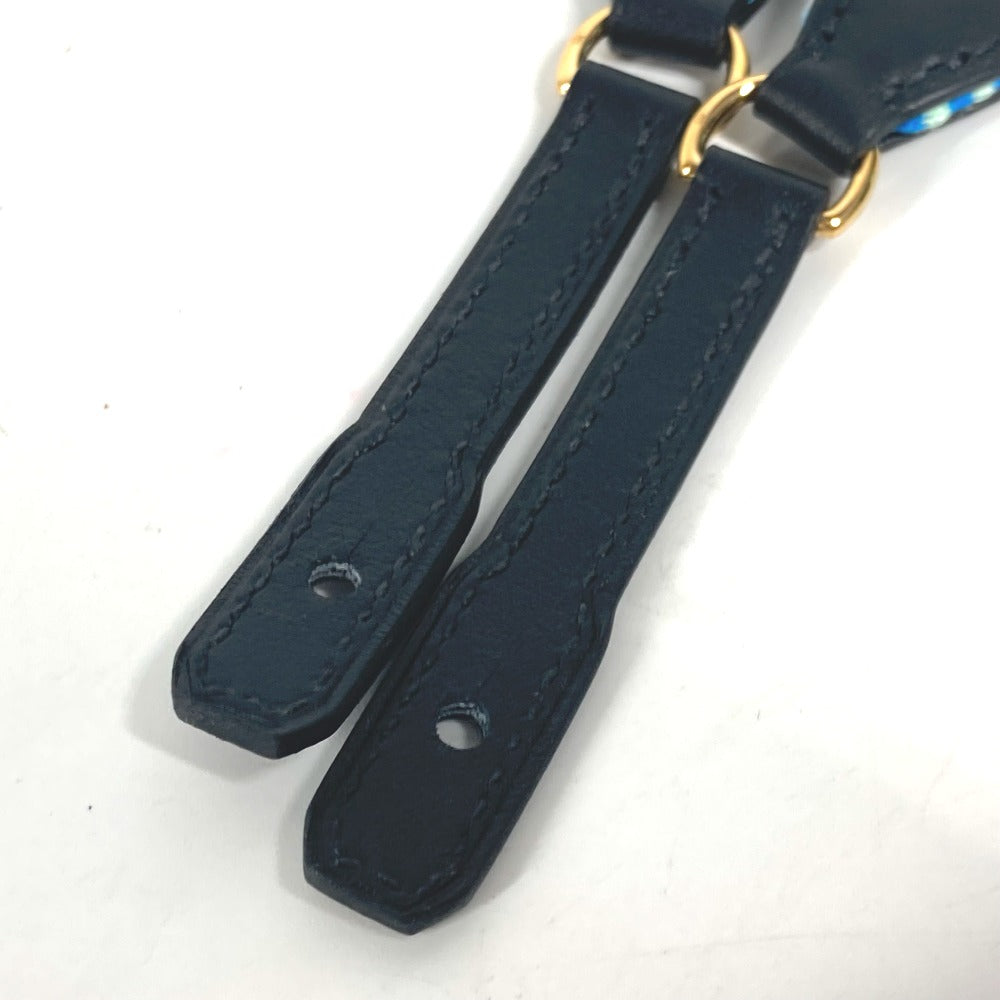 HERMES Shoulder strap Leather / canvas green bandouliere Cavale To Go Women  d
