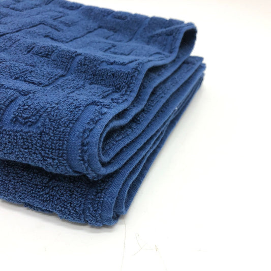 HERMES towel cotton blue labyrinth Women  d
