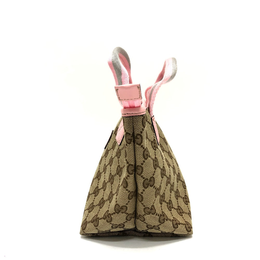 GUCCI Tote Bag 284728 GG canvas Brown x pink Chilled license GG Shelly line Women