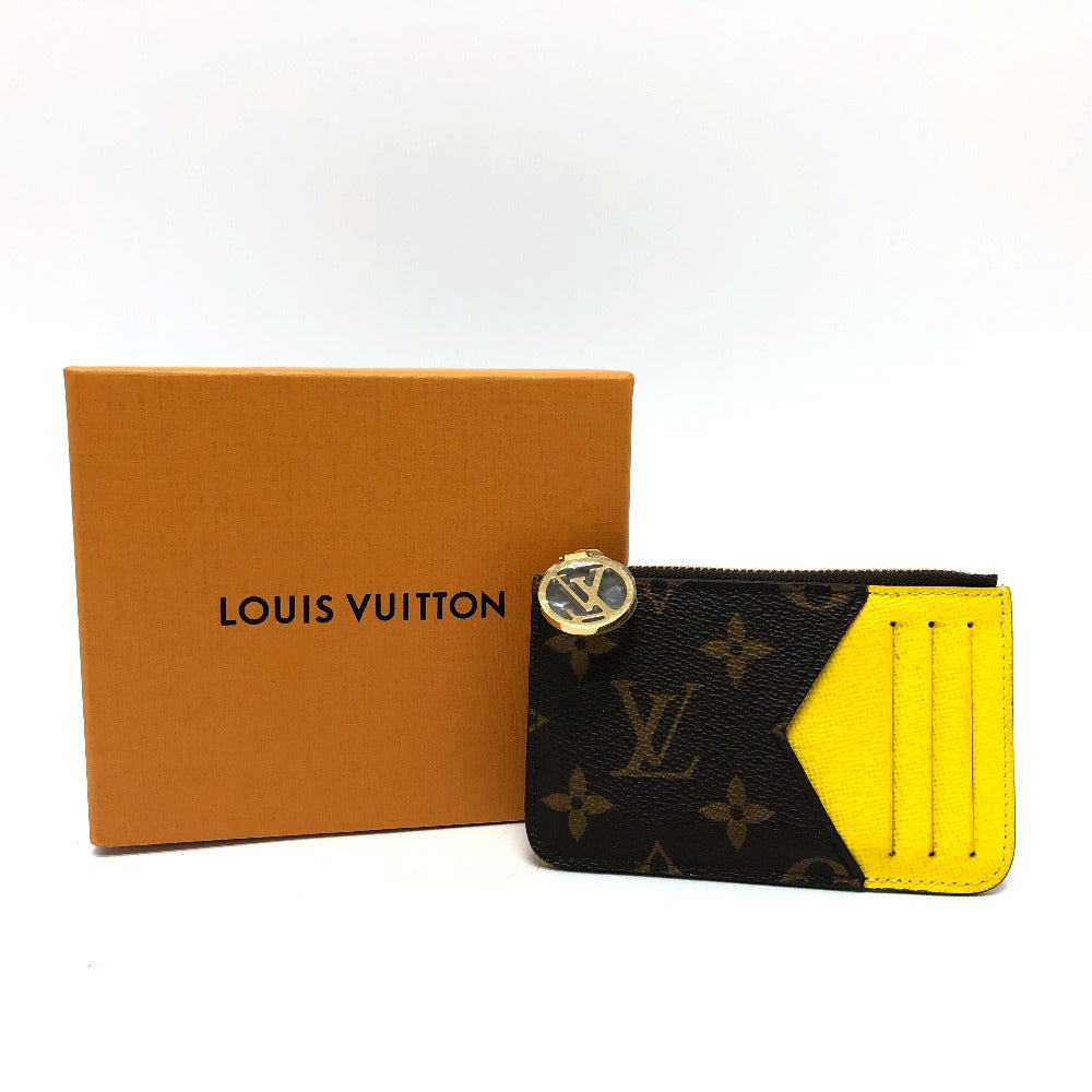 LOUIS VUITTON Coin case M81882 Monogram canvas Brown x yellow Monogram Porto Cult Romy mens  d