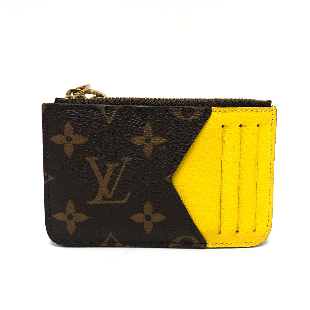 LOUIS VUITTON Coin case M81882 Monogram canvas Brown x yellow Monogram Porto Cult Romy mens  d
