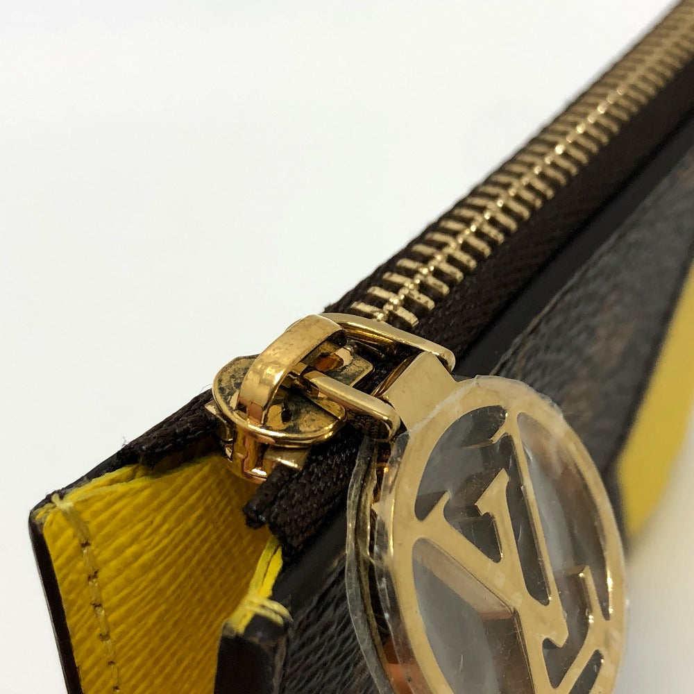 LOUIS VUITTON Coin case M81882 Monogram canvas Brown x yellow Monogram Porto Cult Romy mens  d