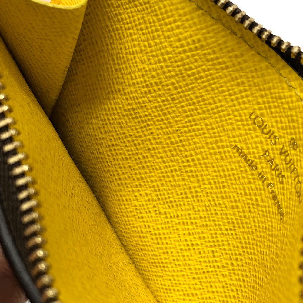 LOUIS VUITTON Coin case M81882 Monogram canvas Brown x yellow Monogram Porto Cult Romy mens  d
