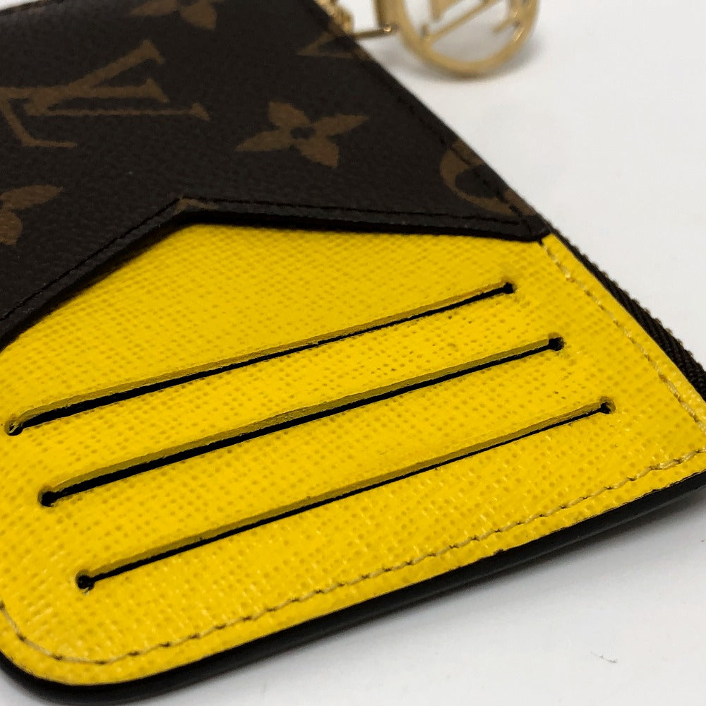 LOUIS VUITTON Coin case M81882 Monogram canvas Brown x yellow Monogram Porto Cult Romy mens  d