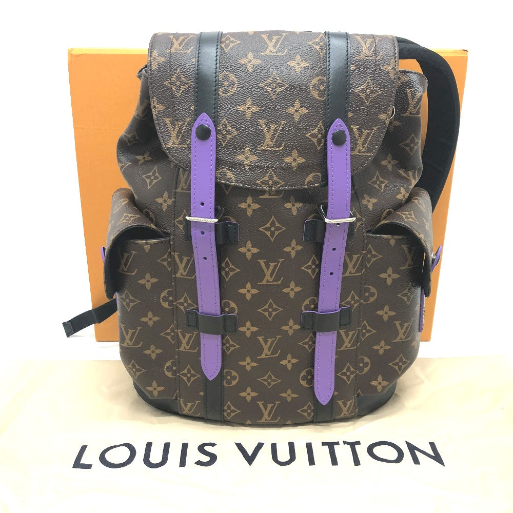 LOUIS VUITTON Backpack M46247 Monogram canvas purple Monogram macacer Christopher PM mens  d