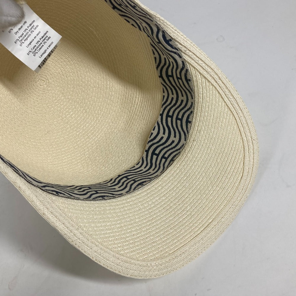 HERMES cap H221035N Polyester, Paper White type Serie button Emma Emma Women 56  d
