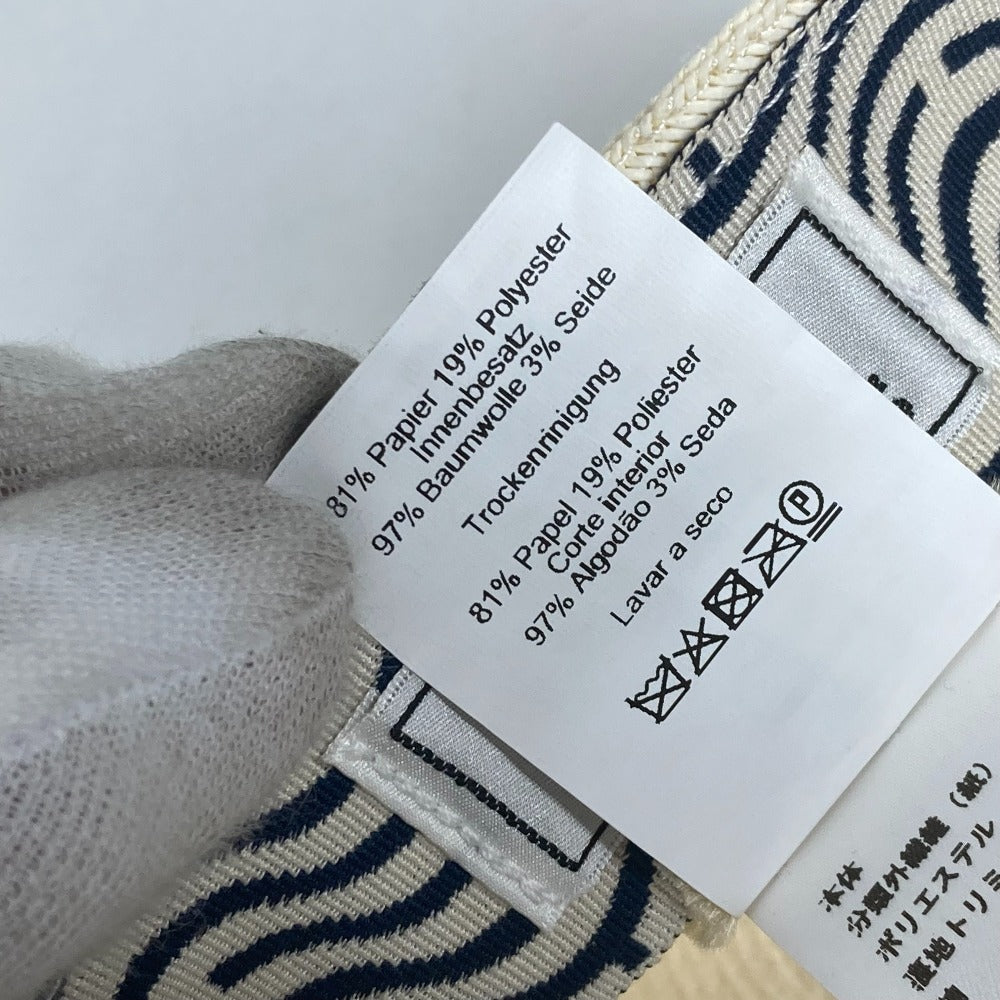 HERMES cap H221035N Polyester, Paper White type Serie button Emma Emma Women 56  d