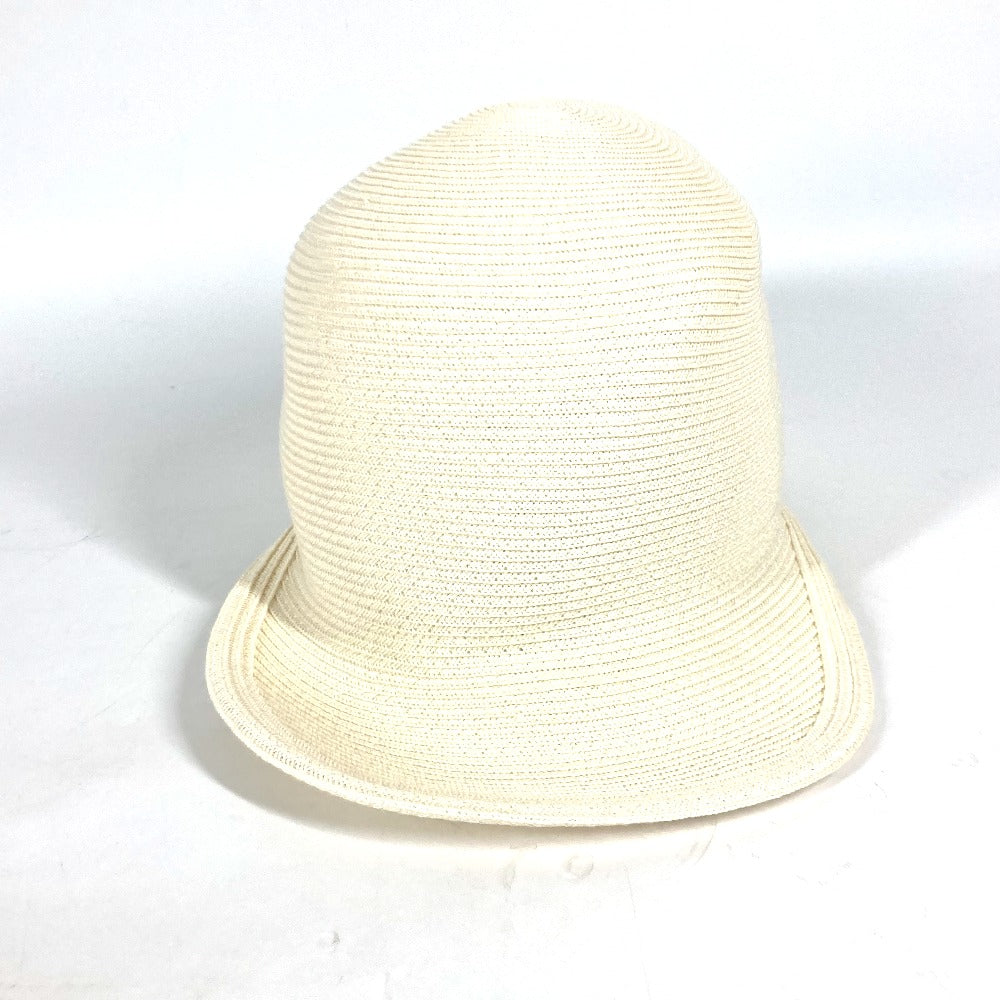 HERMES cap H221035N Polyester, Paper White type Serie button Emma Emma Women 56  d