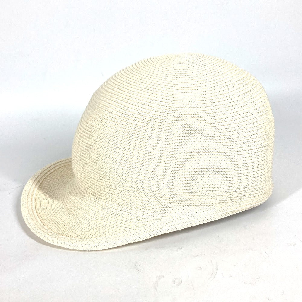 HERMES cap H221035N Polyester, Paper White type Serie button Emma Emma Women 56  d