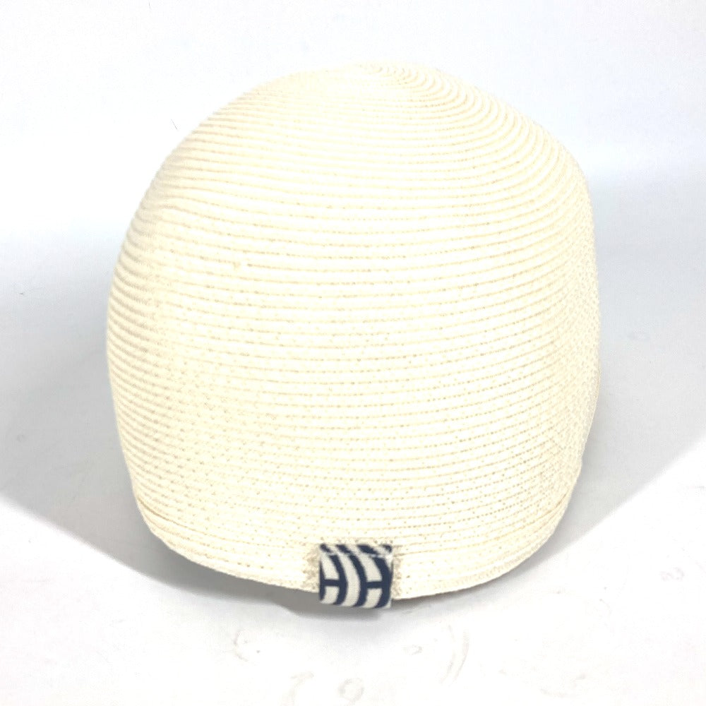 HERMES cap H221035N Polyester, Paper White type Serie button Emma Emma Women 56  d