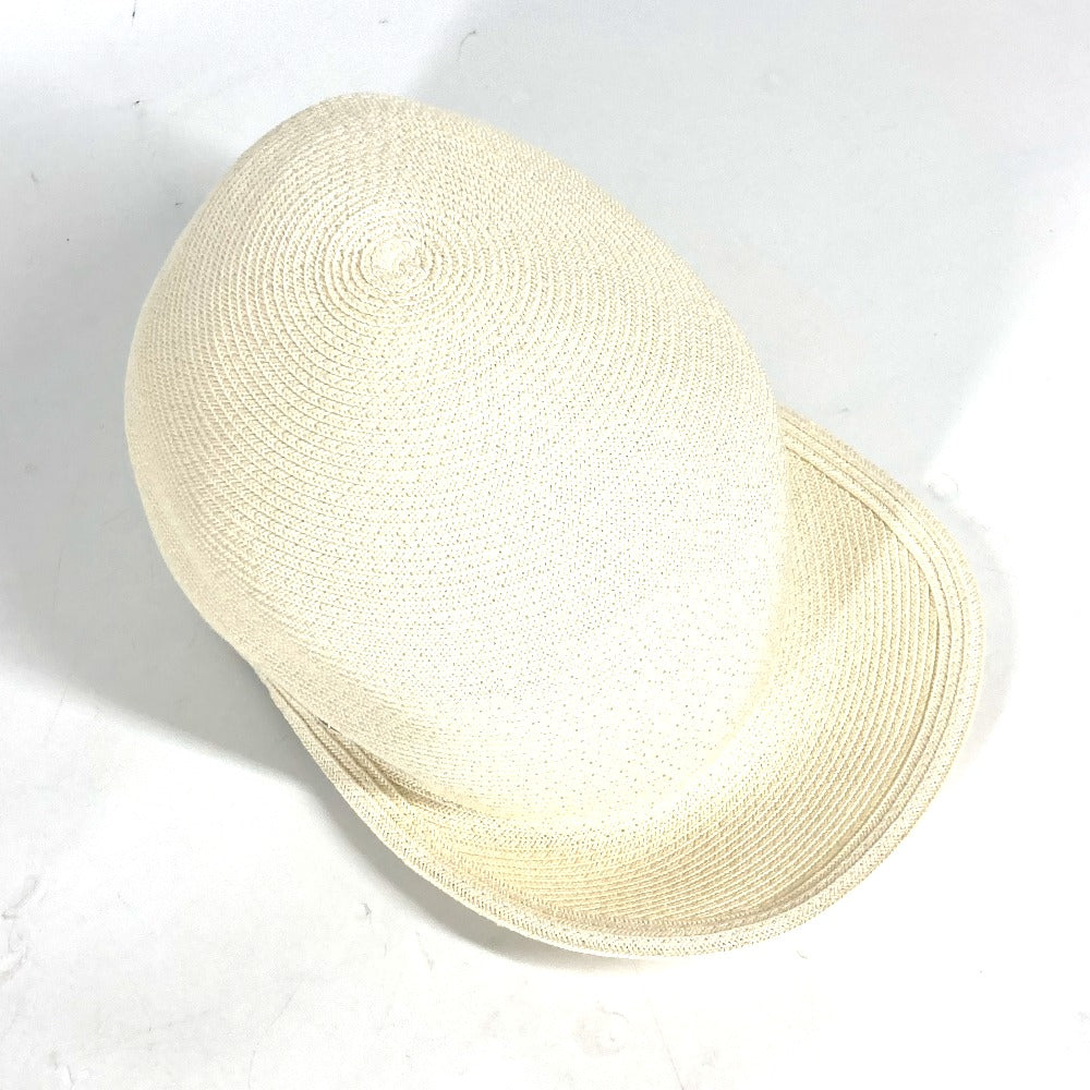HERMES cap H221035N Polyester, Paper White type Serie button Emma Emma Women 56  d