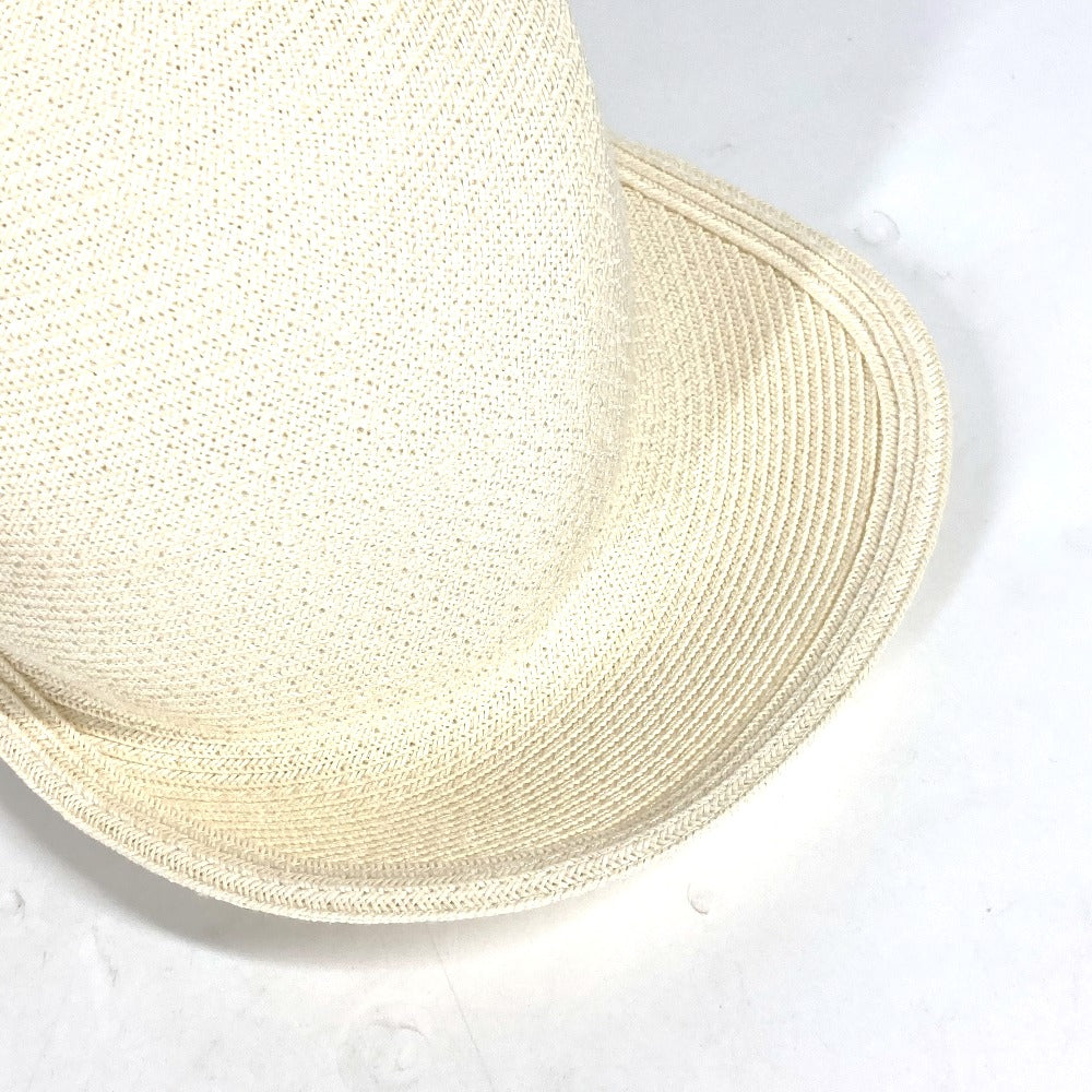 HERMES cap H221035N Polyester, Paper White type Serie button Emma Emma Women 56  d