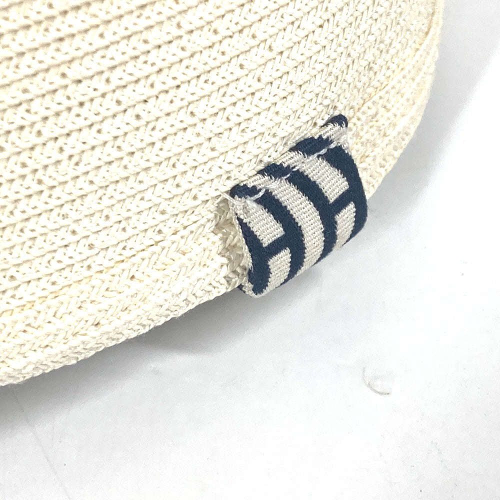 HERMES cap H221035N Polyester, Paper White type Serie button Emma Emma Women 56  d