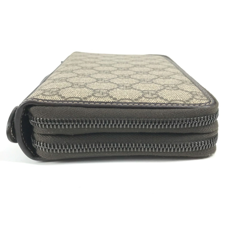 GUCCI Travel case 336298 GG Supreme Canvas Beige x brown GG Supreme Long Wallet Purse mens