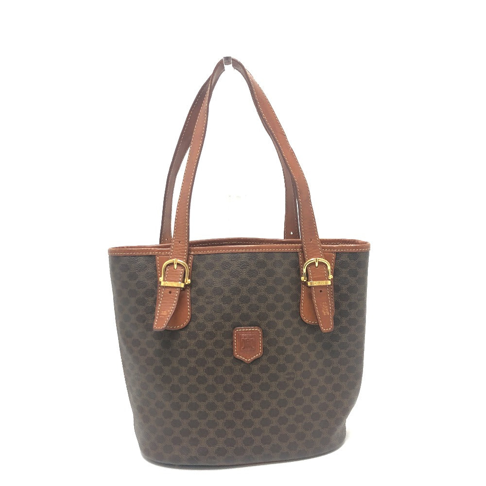 CELINE Tote Bag PVC / Leather Brown   Macadam Bucket Type Women