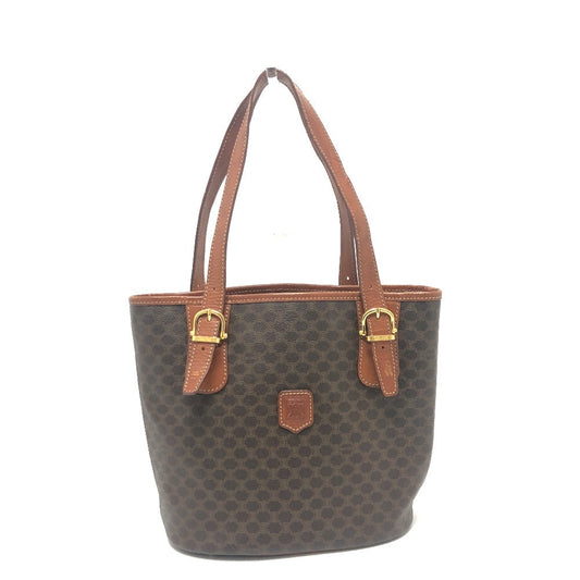 CELINE Tote Bag PVC / Leather Brown   Macadam Bucket Type Women