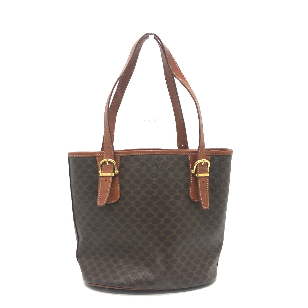 CELINE Tote Bag PVC / Leather Brown   Macadam Bucket Type Women