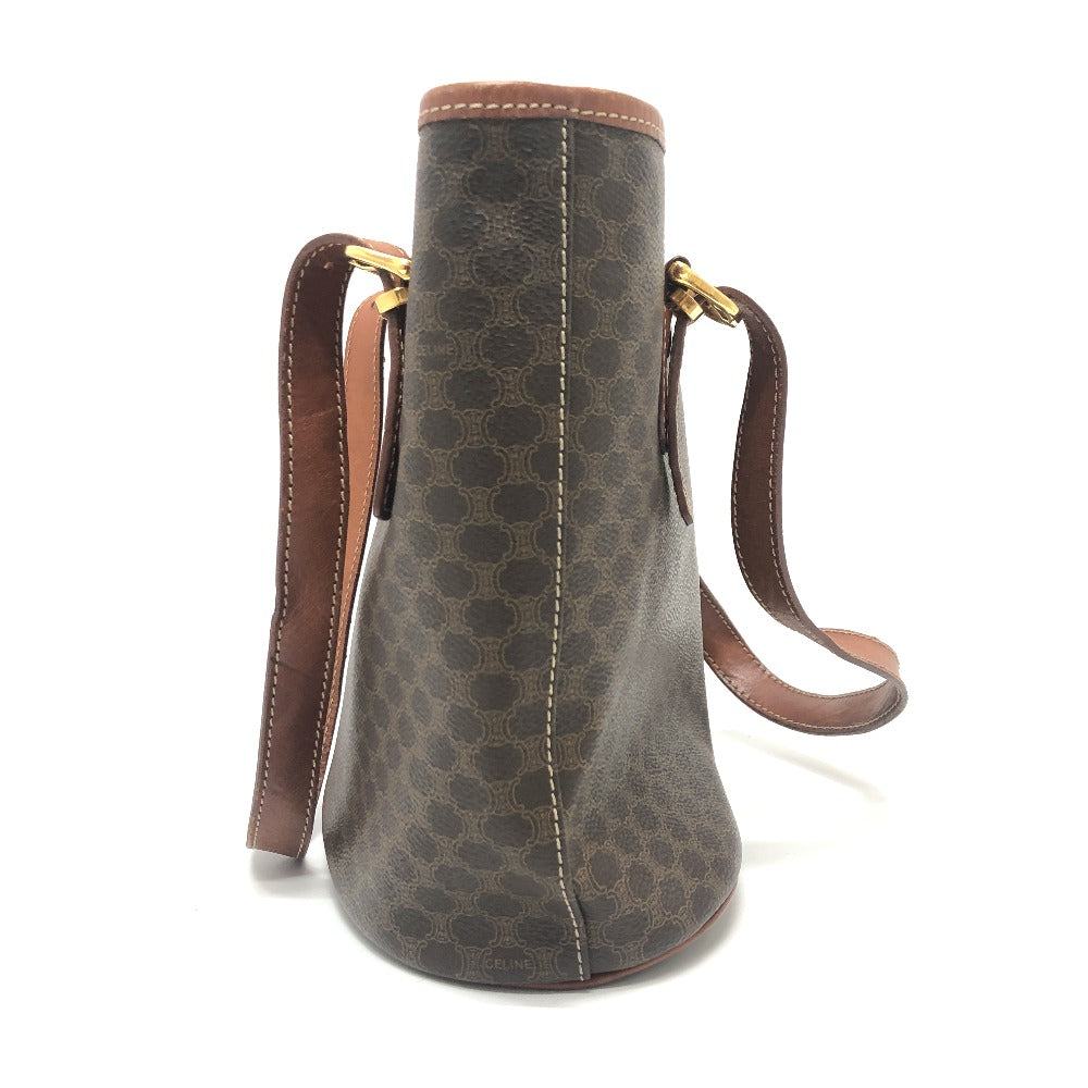 CELINE Tote Bag PVC / Leather Brown   Macadam Bucket Type Women