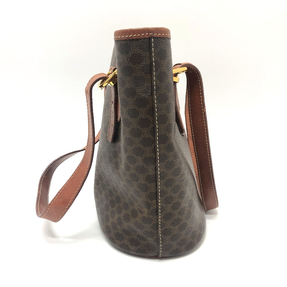 CELINE Tote Bag PVC / Leather Brown   Macadam Bucket Type Women