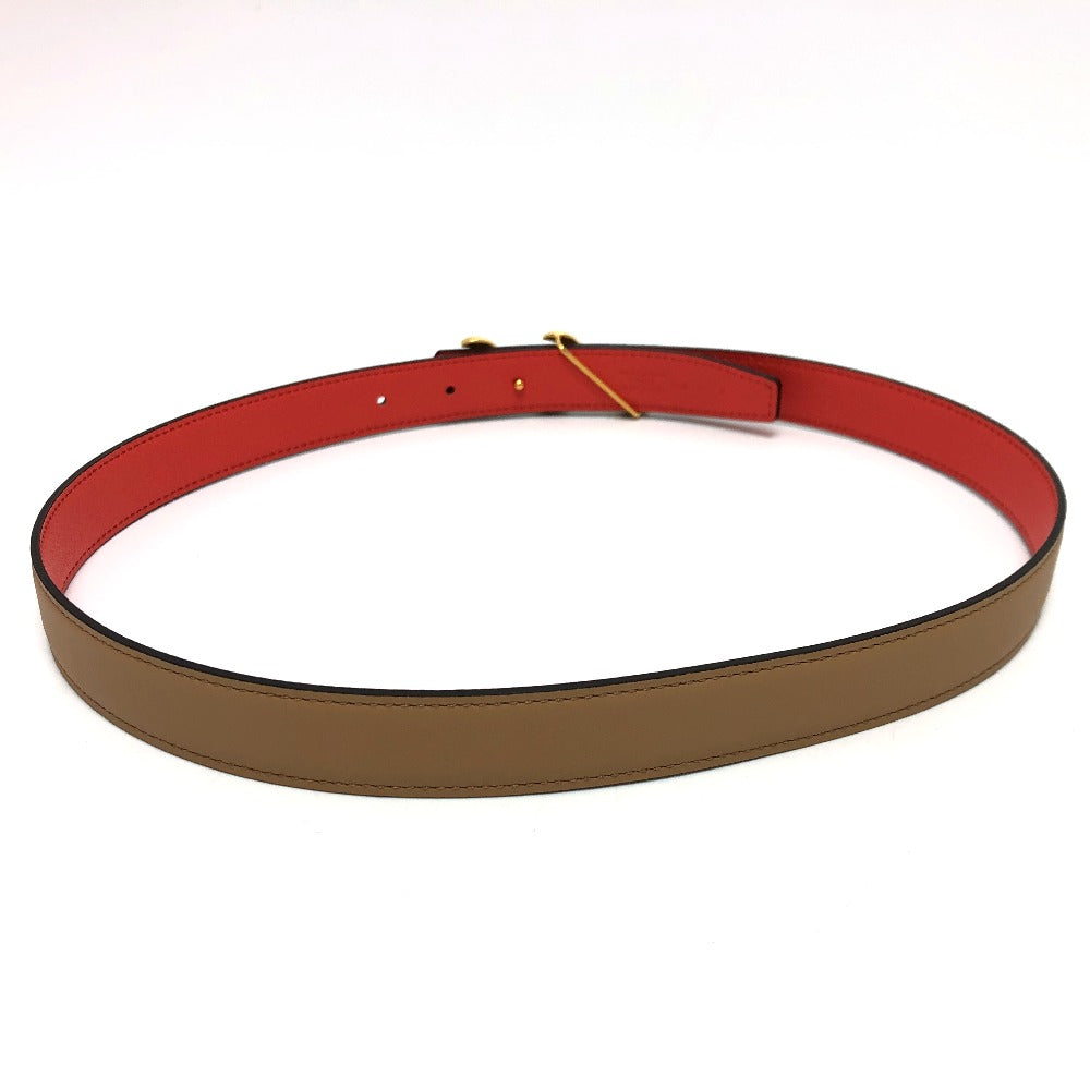 HERMES belt Swift, Epsom Brown x Orange type Constance Belt Buckle HDN Women 75  d