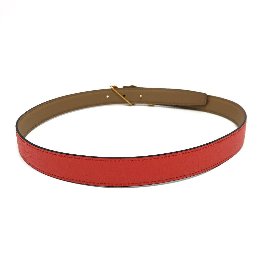HERMES belt Swift, Epsom Brown x Orange type Constance Belt Buckle HDN Women 75  d