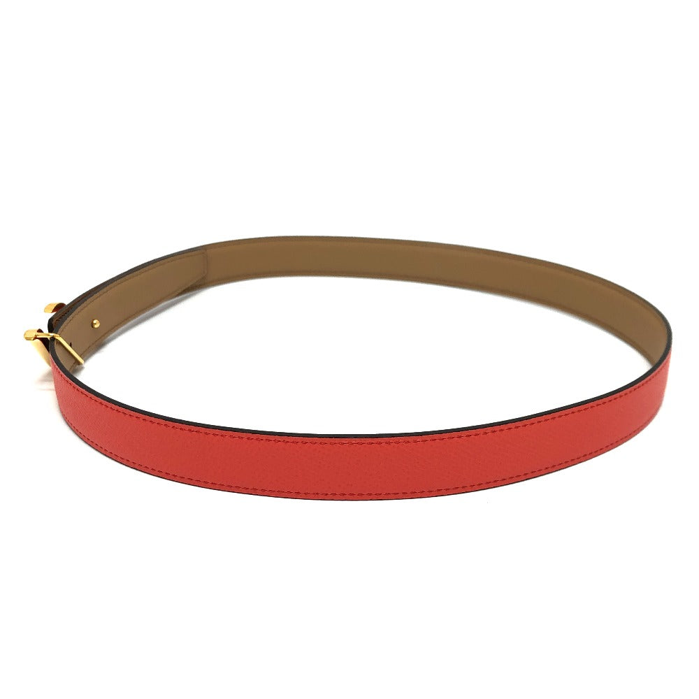 HERMES belt Swift, Epsom Brown x Orange type Constance Belt Buckle HDN Women 75  d