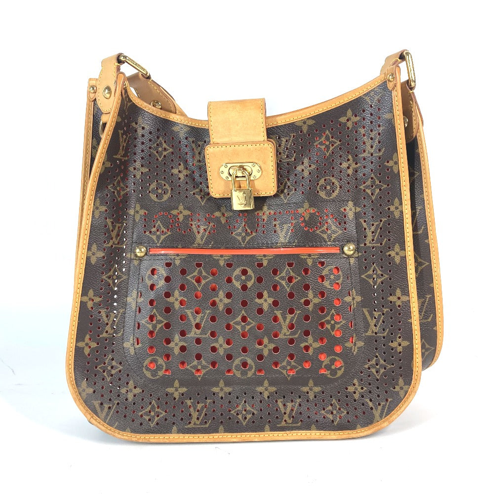 LOUIS VUITTON Shoulder Bag M95174 Monogram canvas Brown x orange Monogram Perfo Punching M tte Women