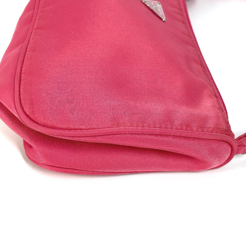 PRADA Shoulder Bag MV633 Nylon pink Triangle logo plate Women