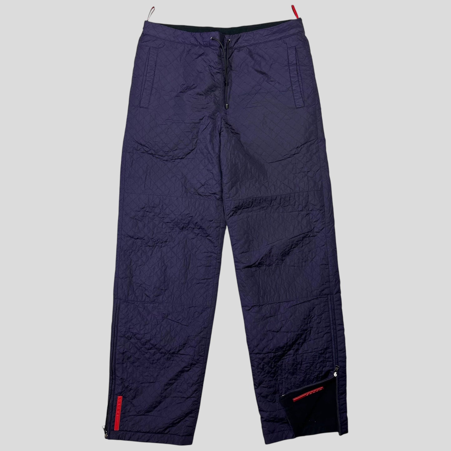 Prada Sport AW00 Reversible Nylon Quilted + Fleece Tro rs - IT46