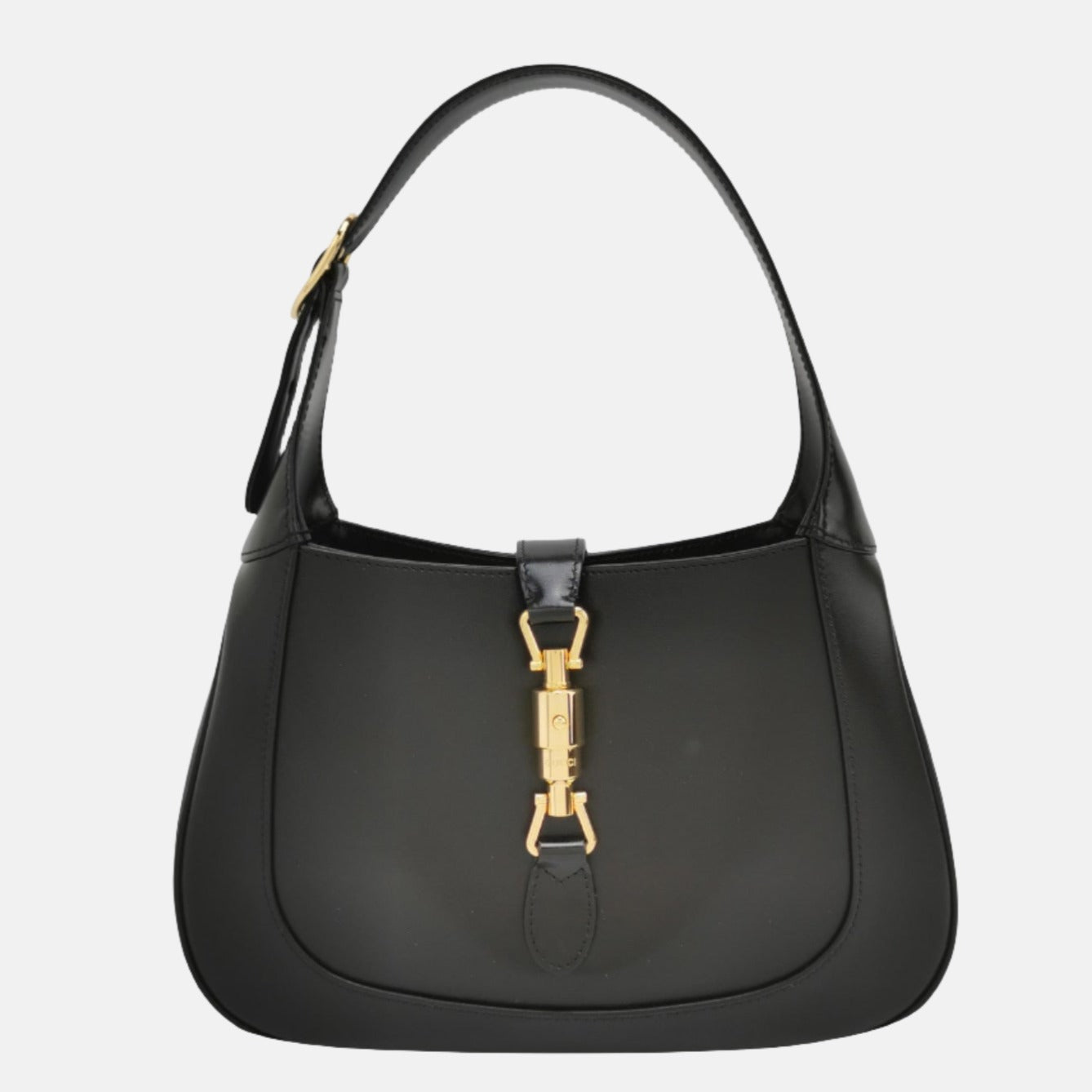 Gucci Jackie 1961 Black Leather Bag Small with Adjustable Strap