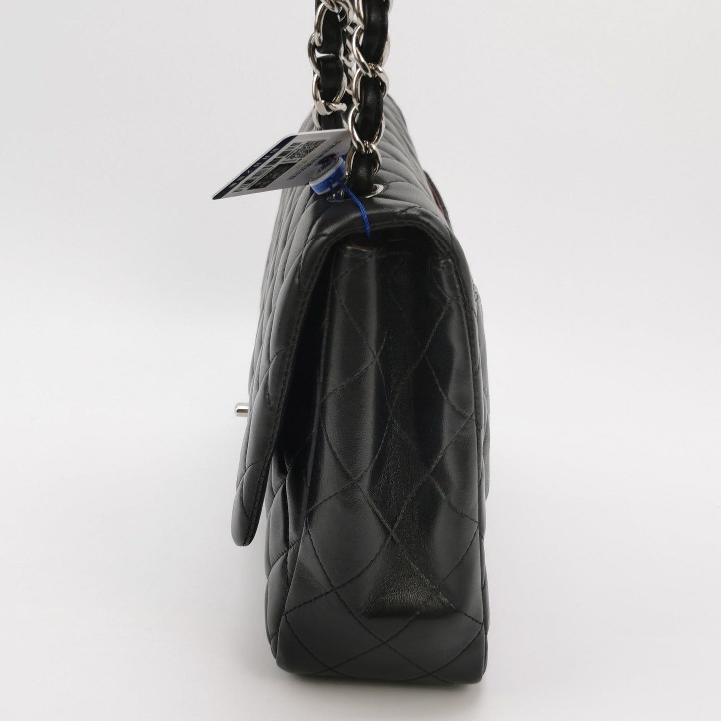 Chanel Classic Flap Jumbo Black Lambskin Leather Single Flap with Silver Hardware 2009-2010