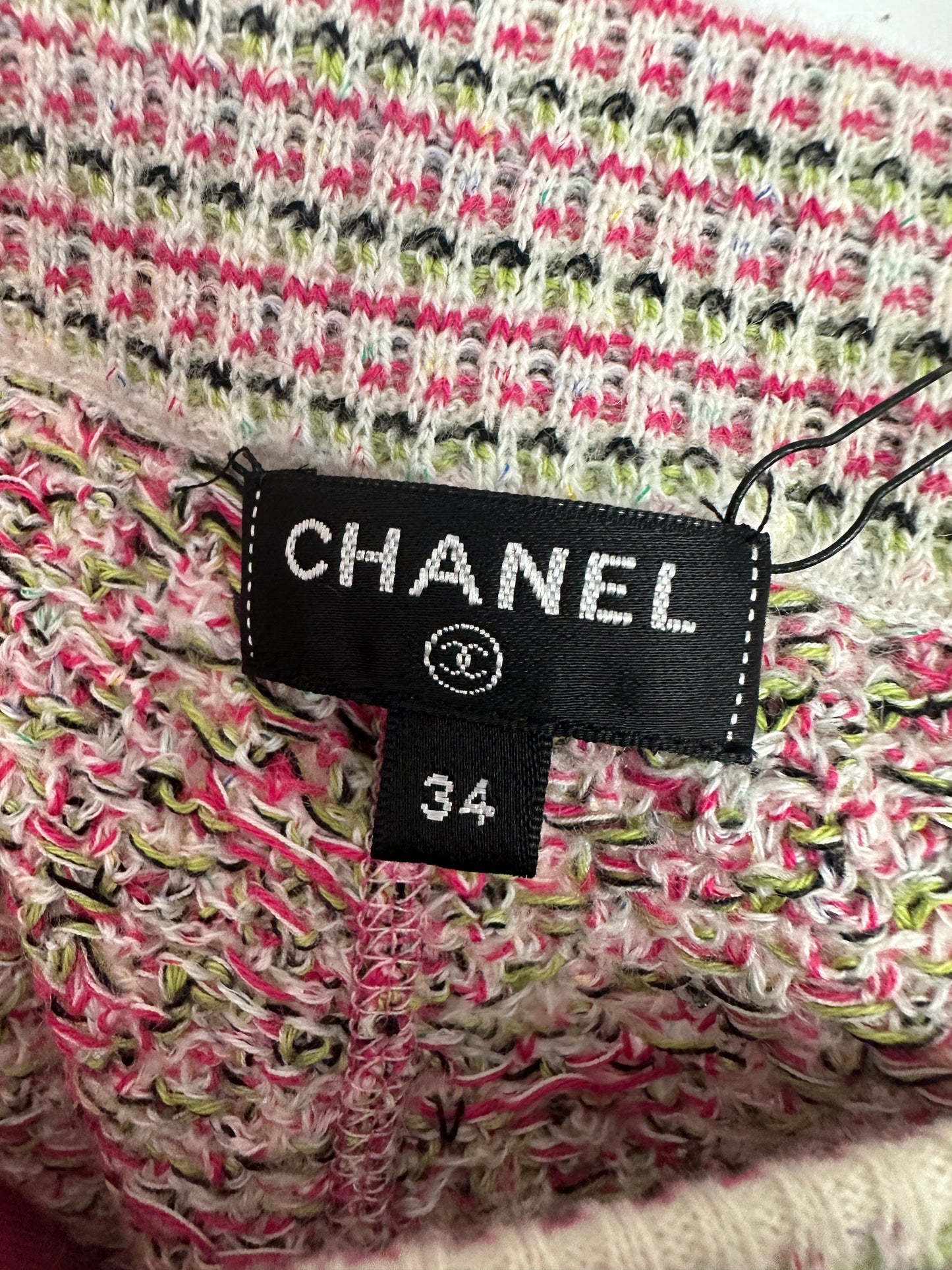 Chanel Pink Crochet Knitted Shorts with Pocket Detail Size FR 34 (UK 6)