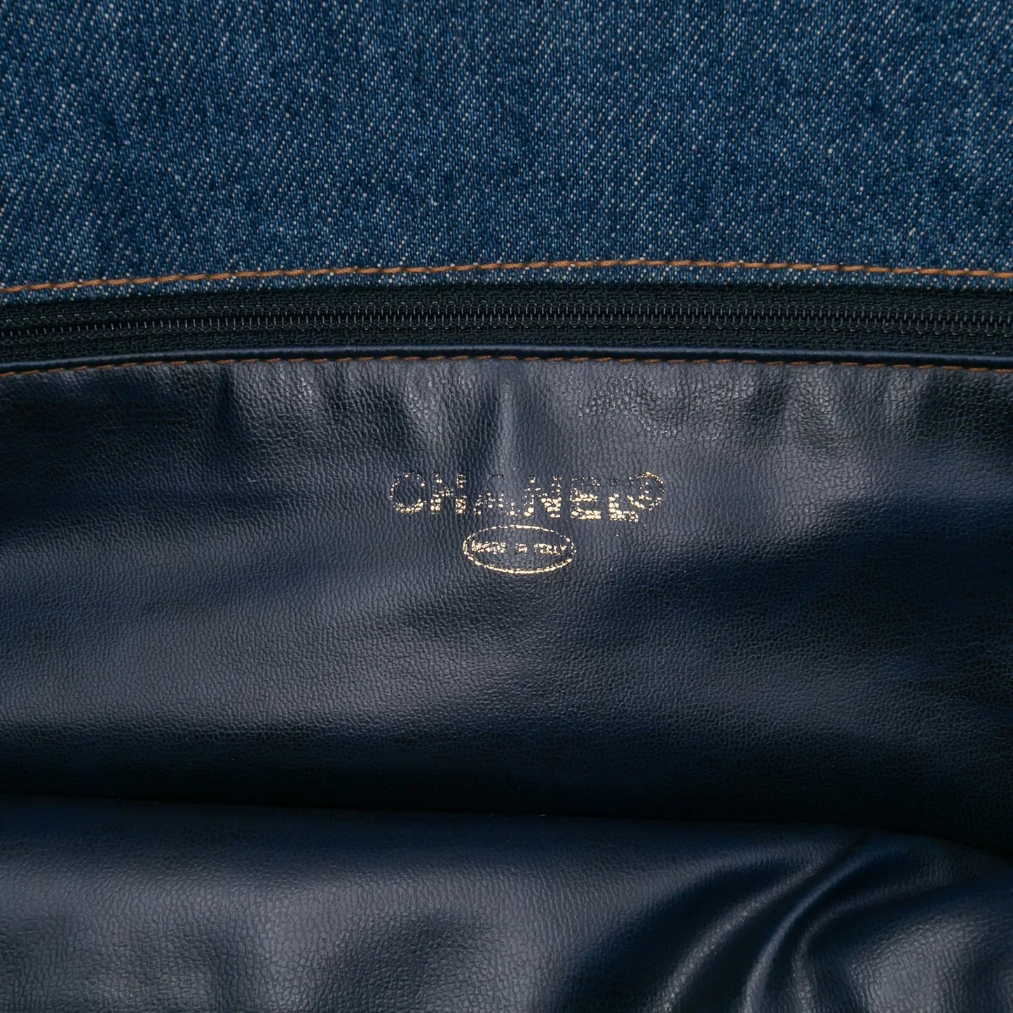 Blue Chanel CC Denim Chain Tote