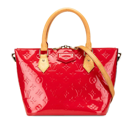 Red Louis Vuitton Monogram Vernis Montebello PM Satchel