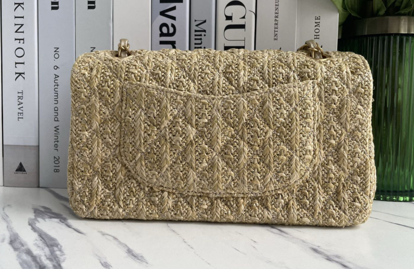 Chanel Rare Raffia Medium Classic