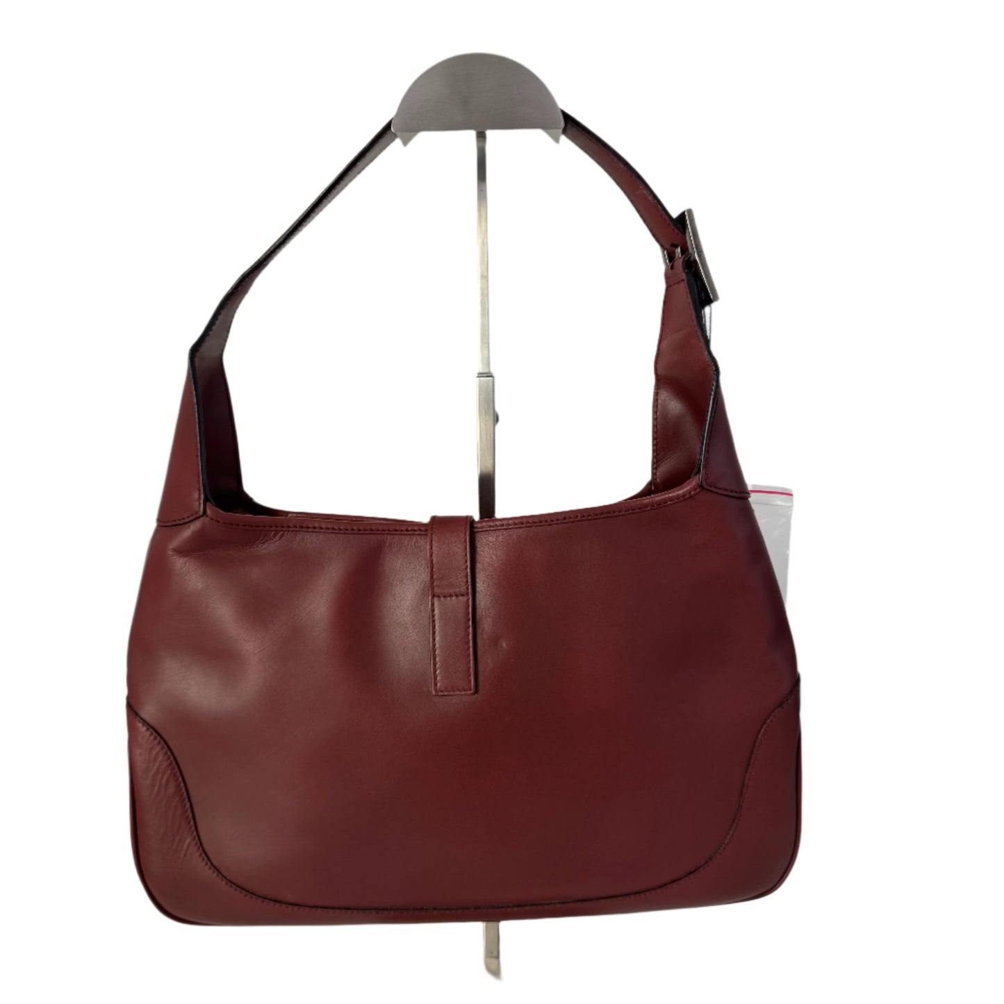 Gucci Jackie   Medium Burgundy Leather Silver Hardware