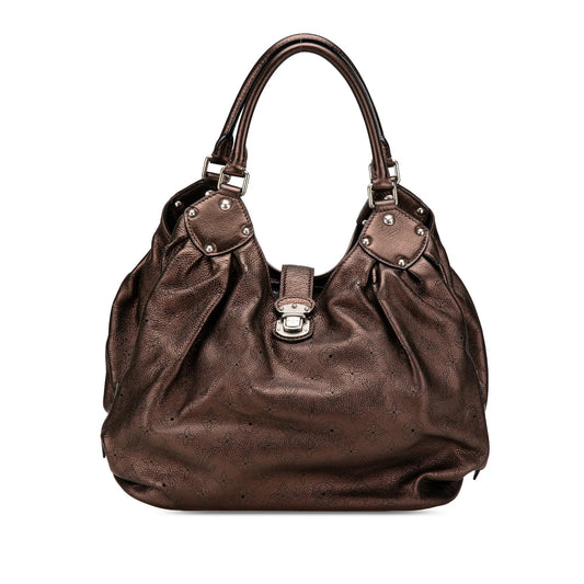 Brown Louis Vuitton Monogram Mahina XL Hobo Bag